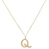 Lily Flo Jewellery Women's Solid Gold Letter Q Pendant Necklace