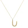 Lily Flo Jewellery Women's Solid Gold Letter U Pendant Necklace