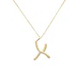 Lily Flo Jewellery Women's Solid Gold Letter X Pendant Necklace