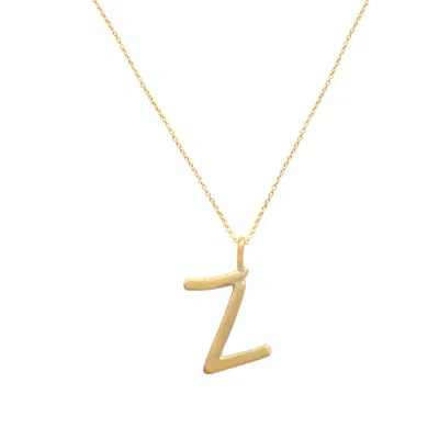 Lily Flo Jewellery Women's Solid Gold Letter Z Pendant Necklace