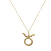 Lily Flo Jewellery Women's Taurus Yellow Gold Pendant Necklace