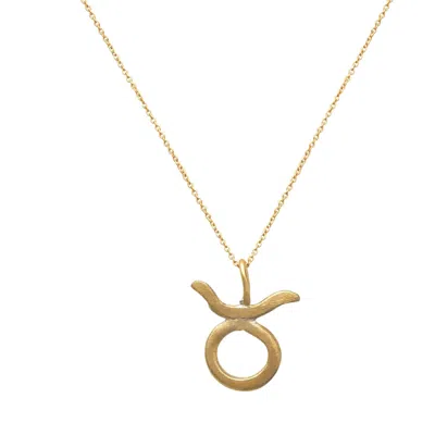 Lily Flo Jewellery Women's Taurus Yellow Gold Pendant Necklace