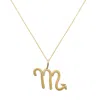 Lily Flo Jewellery Women's Virgo Solid Gold Pendant Necklace