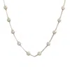 Lily Flo Jewellery Women's White Light Line Diamond Station Necklace — Sterling Silver With Lab-grown Diamonds In White