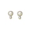 Lily Flo Jewellery Women's White Stardust Pearl Granule Stud Earrings In White