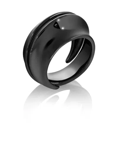 Lily Gabriella 18k Black Gold Spira Ring