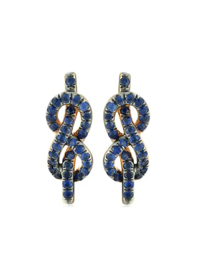 Lily Gabriella 18kt Rose Gold Forget Me Knot Earrings In 金色