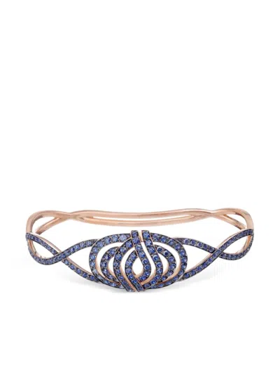 Lily Gabriella 18kt Rose Gold Infinitas Sapphire Palm Bracelet