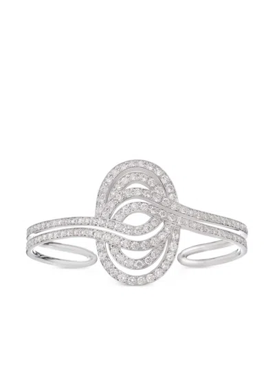Lily Gabriella 18kt White Gold Infinitas Diamond Cuff Bracelet In Metallic