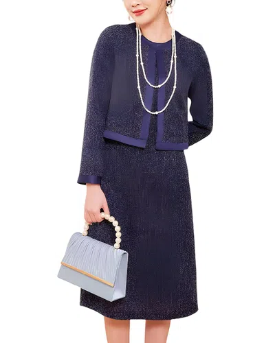 Lily Kim 2pc Blazer & Dress Set In Blue