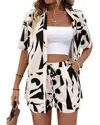 Lily Kim 2pc Cardigan & Short Set In Multi