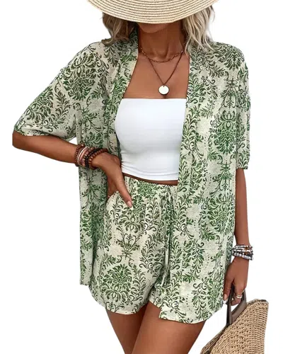 LILY KIM 2PC CARDIGAN & SHORT SET