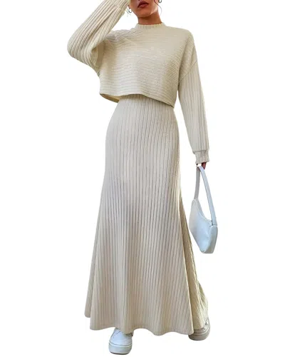 Lily Kim 2pc Sweater & Dress Set In Burgundy