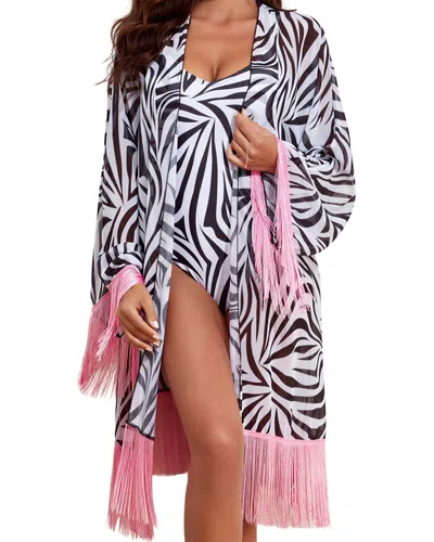 Lily Kim 2pc Swimsuit & Smock Set In Multi