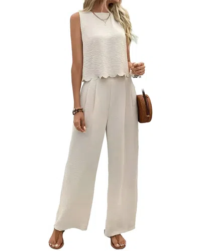 Lily Kim 2pc Top & Pant Set In Neutral