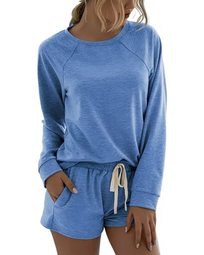Lily Kim 2pc T-shirt & Short Set In Blue