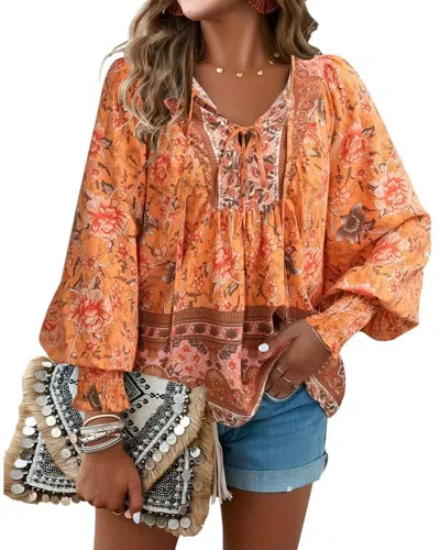 Lily Kim Blouse In Orange