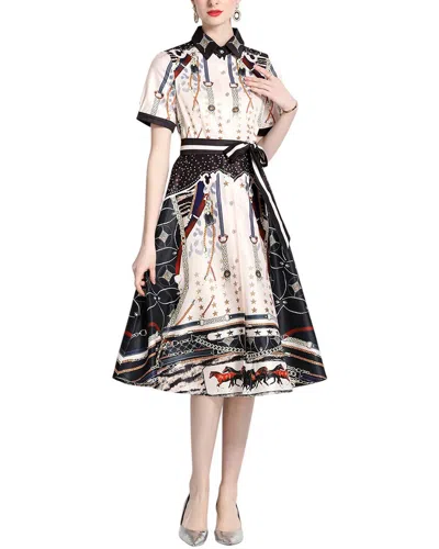 Lily Kim Dza Midi Dress In Black