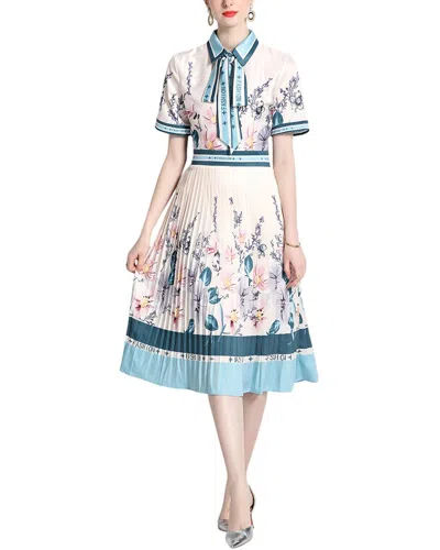 Lily Kim Dza Midi Dress In Blue