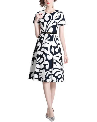 Lily Kim Dza Midi Dress In Black