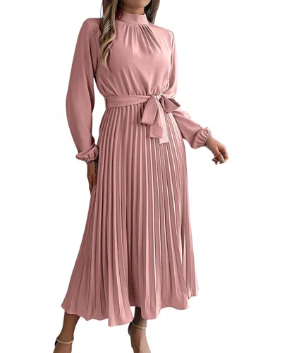 Lily Kim Long Sleeve Maxi Dress In Pink
