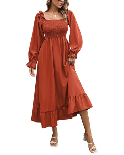 Lily Kim Midi Dress In Red