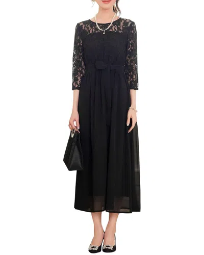 Lily Kim Midi Dress In Black