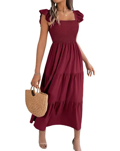 Lily Kim Midi Dress In Red