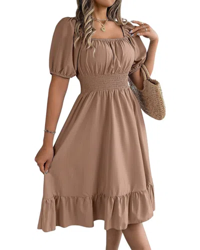 Lily Kim Midi Dress In Neutral