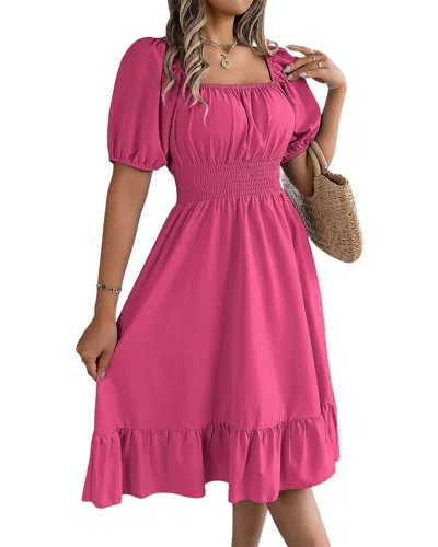 Lily Kim Midi Dress In Pink