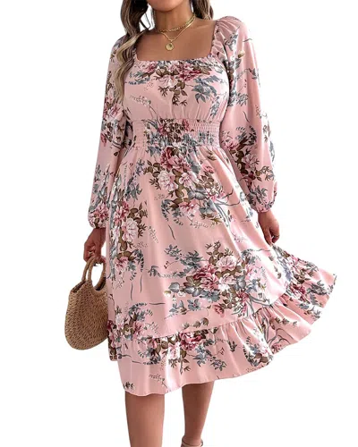 Lily Kim Midi Dress In Pink