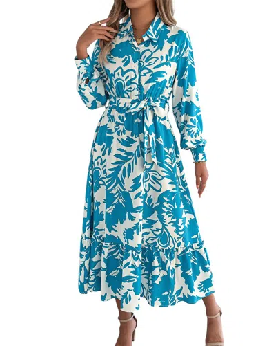 Lily Kim Midi Dress In Blue