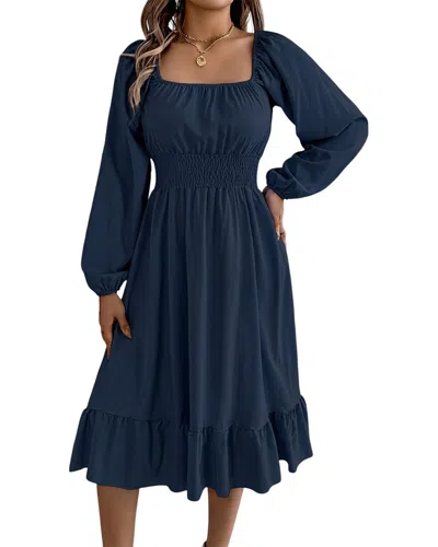 Lily Kim Midi Dress In Blue