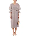 Lily Kim Midi Dress In Gray