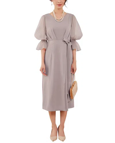 Lily Kim Midi Dress In Gray