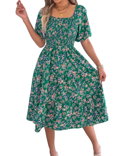 Lily Kim Midi Dress In Green