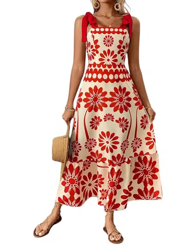 Lily Kim Midi Dress In Red