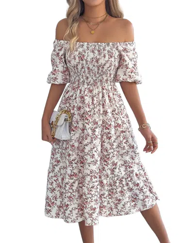 Lily Kim Midi Dress In White