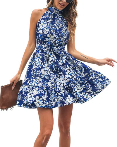 Lily Kim Mini Dress In Blue