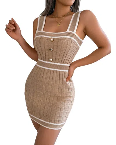 Lily Kim Mini Dress In Brown