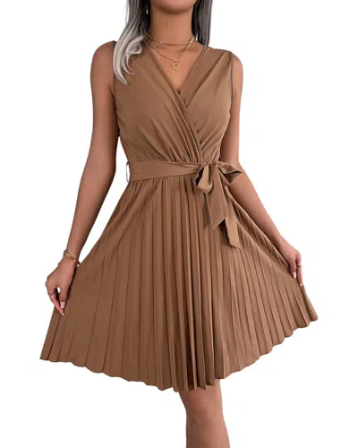 Lily Kim Mini Dress In Brown