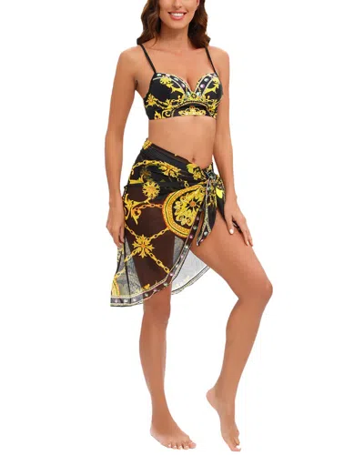 Lily Kim Set ( Bikini Set & Beach Cover Up ) In Multi