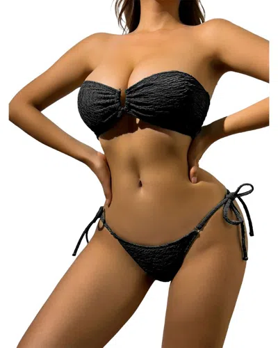 Lily Kim Set (bra & Swim Panties) In Black