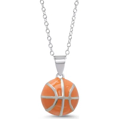 Lily Nily Kids'  3d Basketball Necklace In Silver