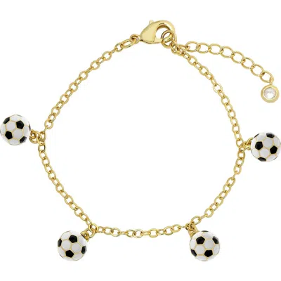 Lily Nily Kids'  3d Soccer Ball Bracelet In Black