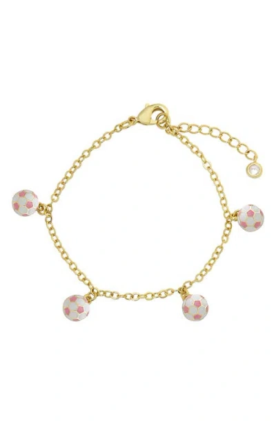Lily Nily Kids'  3d Soccer Ball Bracelet In Pink