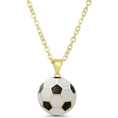 Lily Nily Kids'  3d Soccer Ball Necklace In Black