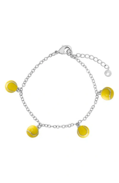 Lily Nily Kids'  3d Tennis Ball Bracelet In Silver