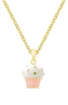 Lily Nily Cupcake Pendant Necklace In Gold