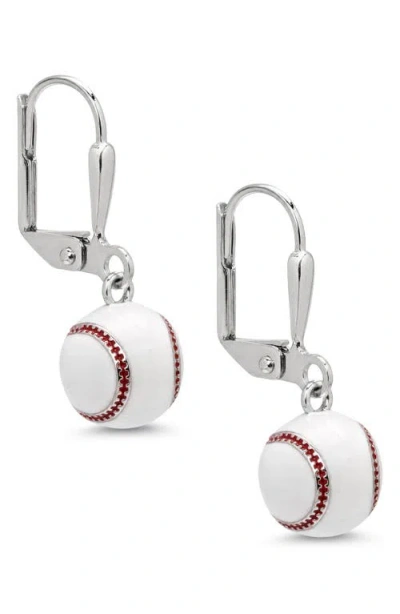 Lily Nily Kids' 3d Baseball Leverback Drop Earrings In Metallic